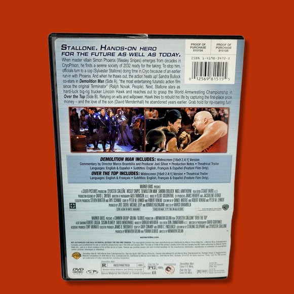 "Demolition Man" " Over The Top" Double Feature DVD - Picture 2 of 3